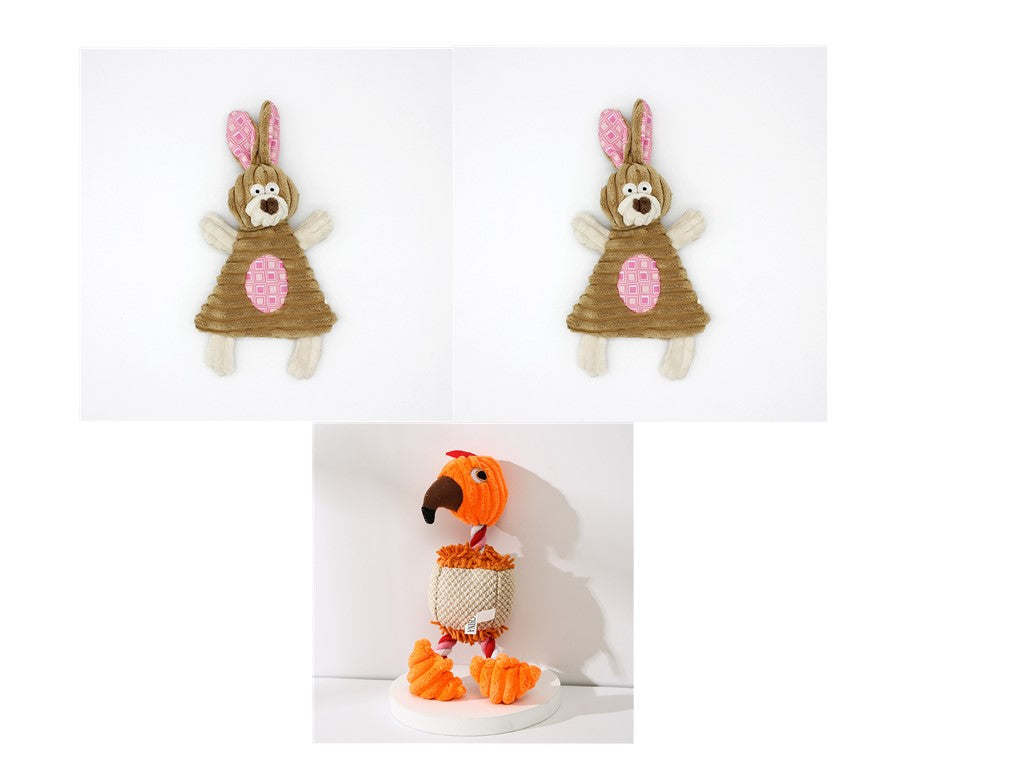 Pet Donkey Shape Corduroy Chew Toy For Dog