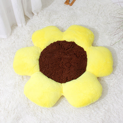 Round Flower Warm Plush Pet Nest