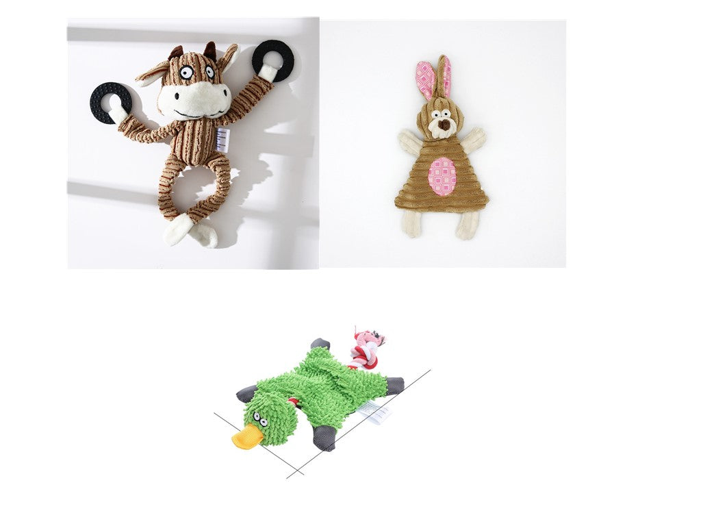 Pet Donkey Shape Corduroy Chew Toy For Dog