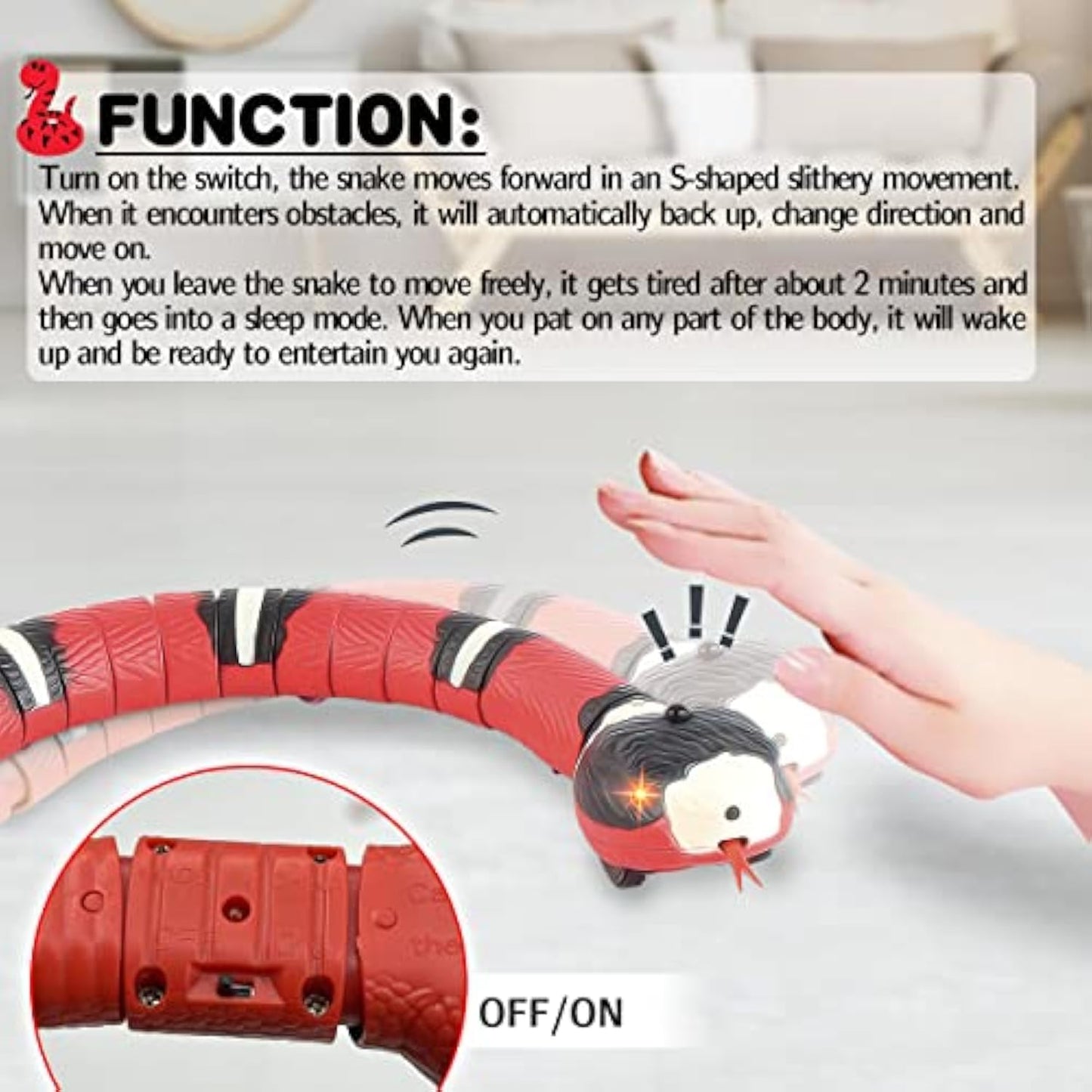 Interactive Cat Snake Smart Sensing Toy