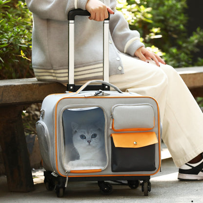 Anti-stress Cat Going Out Pet Trolley Bag