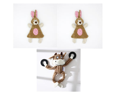 Pet Donkey Shape Corduroy Chew Toy For Dog