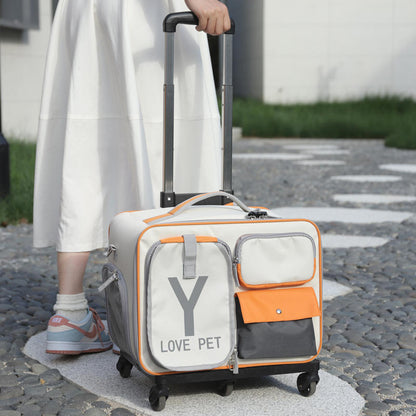 Anti-stress Cat Going Out Pet Trolley Bag