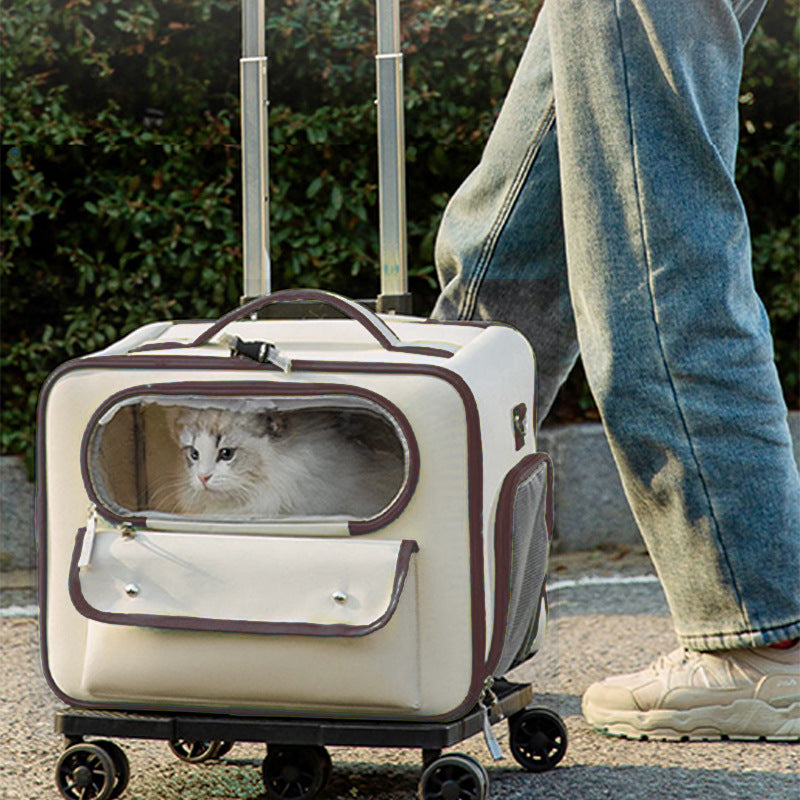 Anti-stress Cat Going Out Pet Trolley Bag